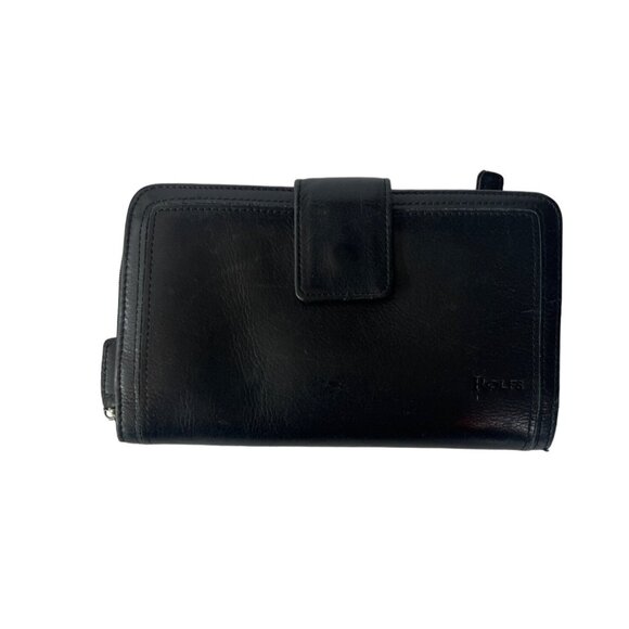 Rolfs Clutch Wallet Womens Zip Pockets Compartments Dark Gray - Picture 1 of 6
